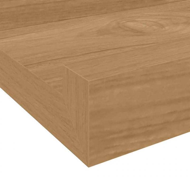Półka ścienna z półką 4 pcs Brązowy 60 x 9 x 3 cm