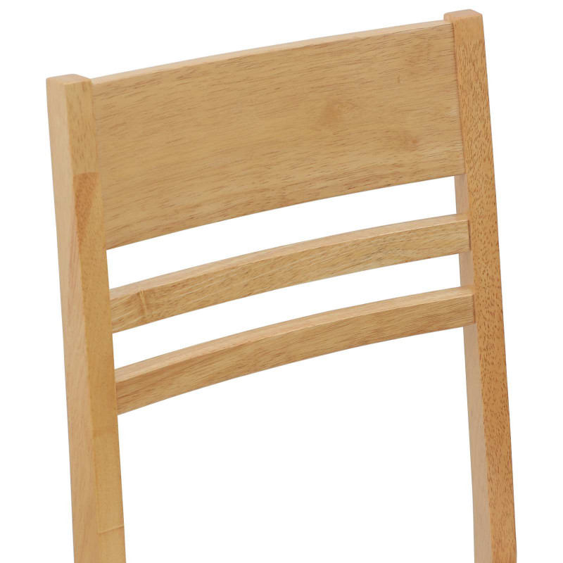 Krzesła jadalne 2 pcs Naturalny 43 x 54 x 89 cm Drewno Gumowe