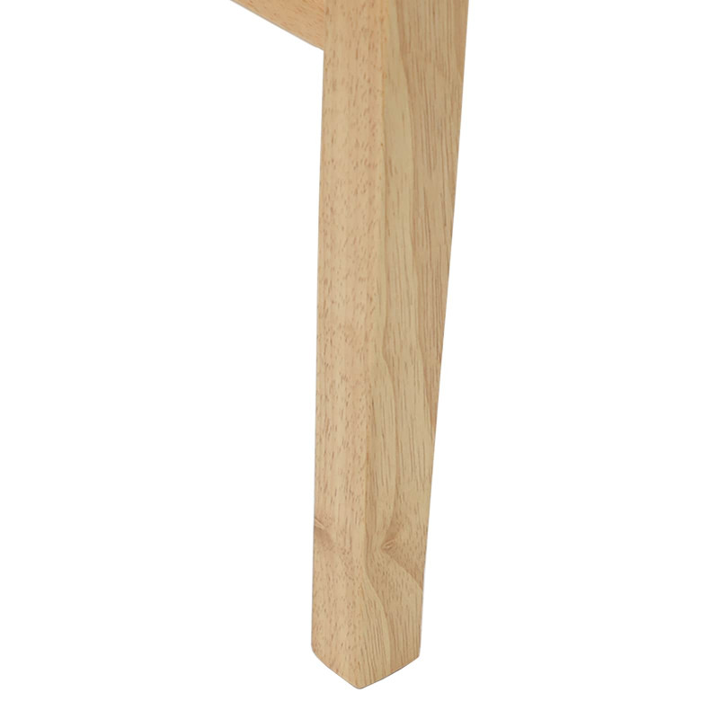 Krzesła jadalne 2 pcs Naturalny 43 x 54 x 89 cm Drewno Gumowe