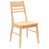 Krzesła jadalne 2 pcs Naturalny 43 x 54 x 89 cm Drewno Gumowe