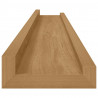 Półka ścienna z półką 4 pcs Brązowy 80 x 9 x 3 cm