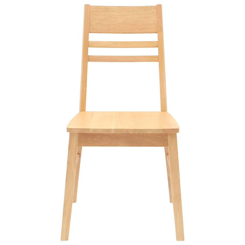 Krzesła jadalne 2 pcs Naturalny 43 x 54 x 89 cm Drewno Gumowe