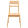Krzesła jadalne 2 pcs Naturalny 43 x 54 x 89 cm Drewno Gumowe