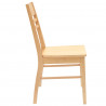 Krzesła jadalne 2 pcs Naturalny 43 x 54 x 89 cm Drewno Gumowe