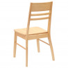 Krzesła jadalne 2 pcs Naturalny 43 x 54 x 89 cm Drewno Gumowe