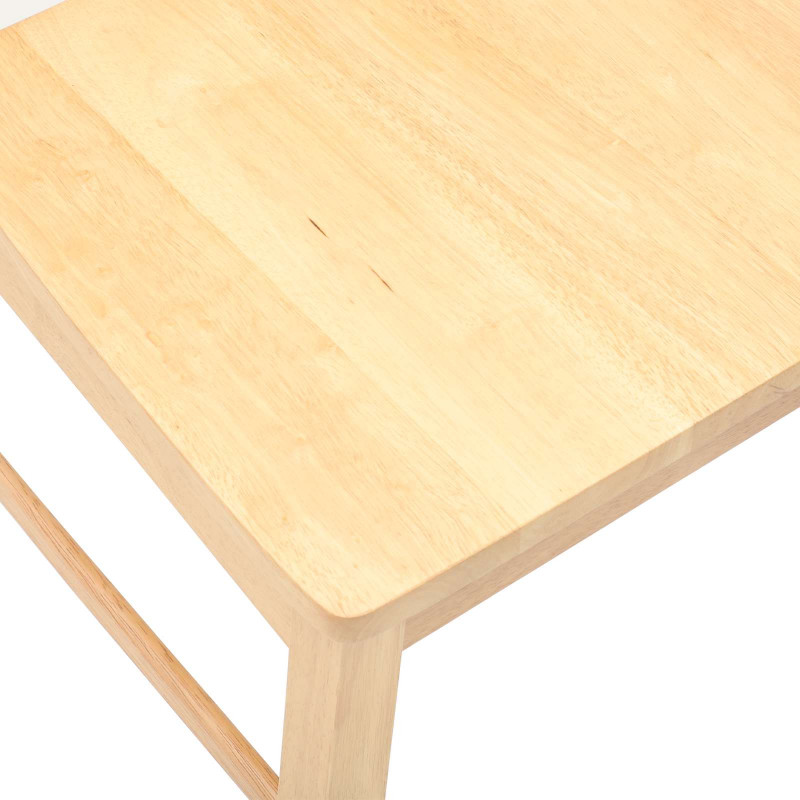 Krzesła jadalne 2 pcs Naturalny 43 x 54 x 89 cm Drewno Gumowe