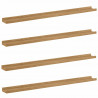 Półka ścienna z półką 4 pcs Brązowy 100 x 9 x 3 cm