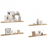 Półka ścienna z półką 4 pcs Brązowy 100 x 9 x 3 cm