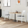 Krzesła jadalne 2 pcs Biały 43 x 54 x 89 cm Drewno Gumowe