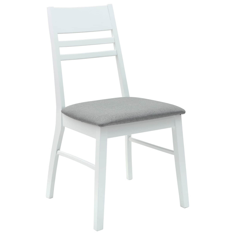 Krzesła jadalne 2 pcs Biały 43 x 54 x 89 cm Drewno Gumowe