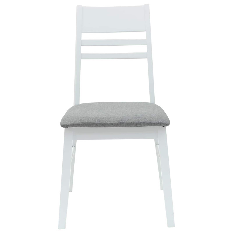 Krzesła jadalne 2 pcs Biały 43 x 54 x 89 cm Drewno Gumowe