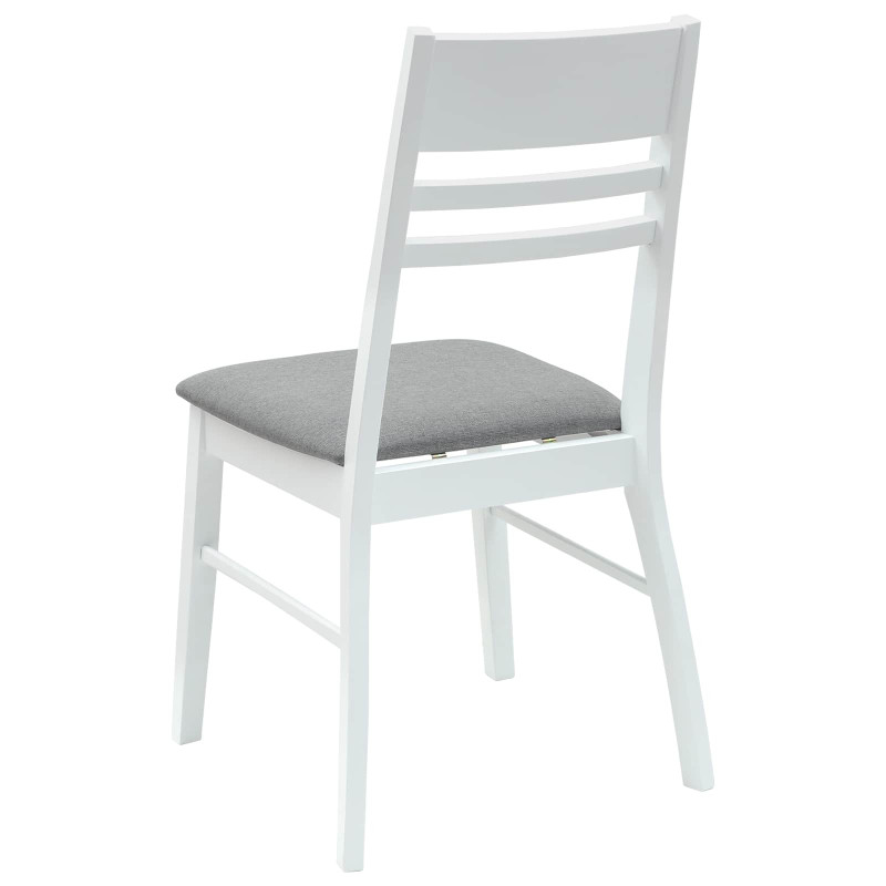 Krzesła jadalne 2 pcs Biały 43 x 54 x 89 cm Drewno Gumowe
