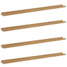 Półka ścienna z półką 4 pcs Brązowy 115 x 9 x 3 cm