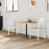Krzesła jadalne 2 pcs Biały 43 x 54 x 89 cm Drewno Gumowe