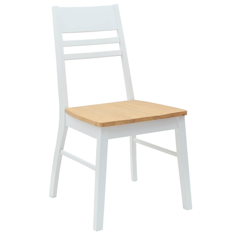 Krzesła jadalne 2 pcs Biały 43 x 54 x 89 cm Drewno Gumowe