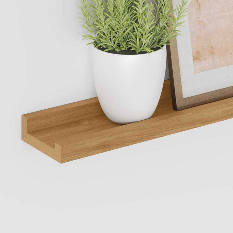 Półka ścienna z półką 4 pcs Brązowy 115 x 9 x 3 cm
