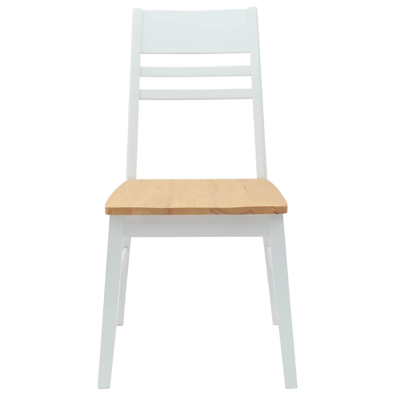 Krzesła jadalne 2 pcs Biały 43 x 54 x 89 cm Drewno Gumowe