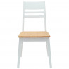 Krzesła jadalne 2 pcs Biały 43 x 54 x 89 cm Drewno Gumowe