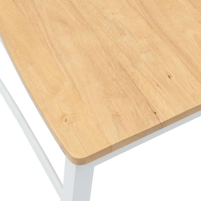 Krzesła jadalne 2 pcs Biały 43 x 54 x 89 cm Drewno Gumowe