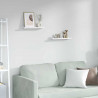Półka ścienna z półką 2 pcs Biały marmur 40 x 9 x 3 cm