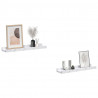 Półka ścienna z półką 2 pcs Biały marmur 40 x 9 x 3 cm