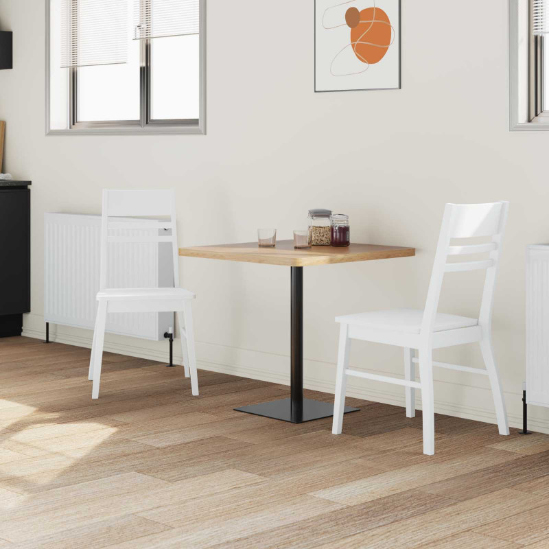Krzesła jadalne 2 pcs Biały 43 x 54 x 89 cm Drewno Gumowe