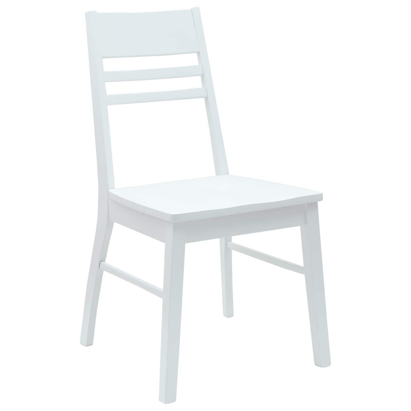 Krzesła jadalne 2 pcs Biały 43 x 54 x 89 cm Drewno Gumowe