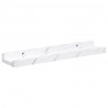 Półka ścienna z półką 2 pcs Biały marmur 40 x 9 x 3 cm
