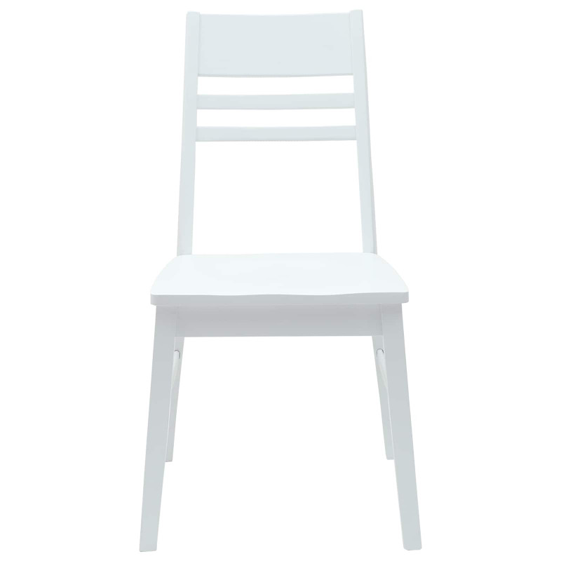 Krzesła jadalne 2 pcs Biały 43 x 54 x 89 cm Drewno Gumowe