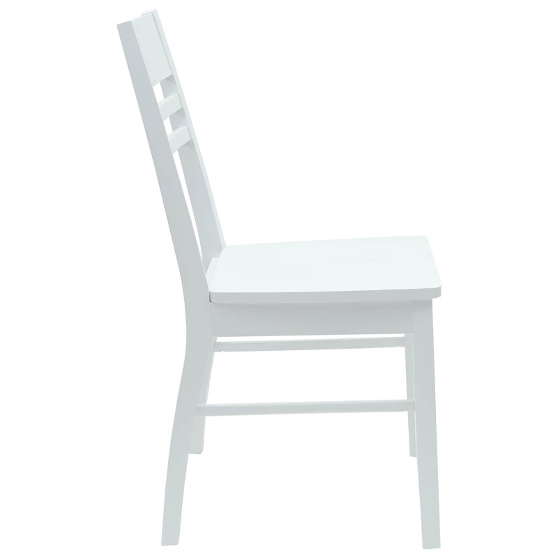 Krzesła jadalne 2 pcs Biały 43 x 54 x 89 cm Drewno Gumowe