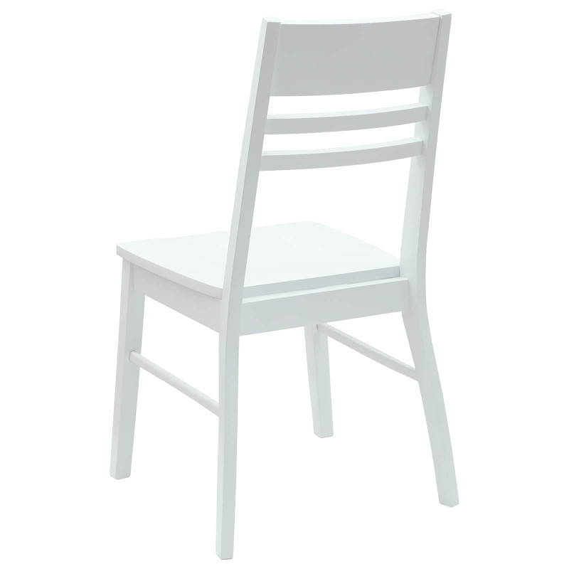 Krzesła jadalne 2 pcs Biały 43 x 54 x 89 cm Drewno Gumowe