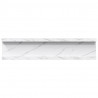Półka ścienna z półką 2 pcs Biały marmur 40 x 9 x 3 cm