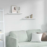Półka ścienna z półką 2 pcs Biały marmur 60 x 9 x 3 cm