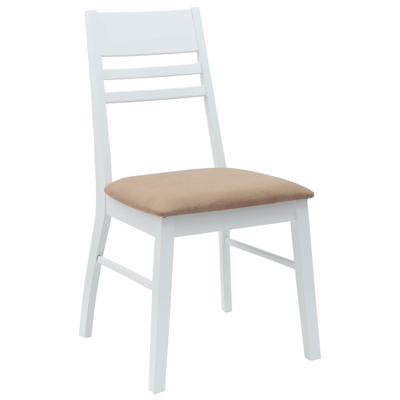 Krzesła jadalne 2 pcs Biały 43 x 54 x 89 cm Drewno Gumowe