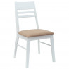 Krzesła jadalne 2 pcs Biały 43 x 54 x 89 cm Drewno Gumowe