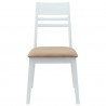 Krzesła jadalne 2 pcs Biały 43 x 54 x 89 cm Drewno Gumowe