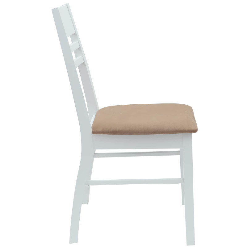 Krzesła jadalne 2 pcs Biały 43 x 54 x 89 cm Drewno Gumowe