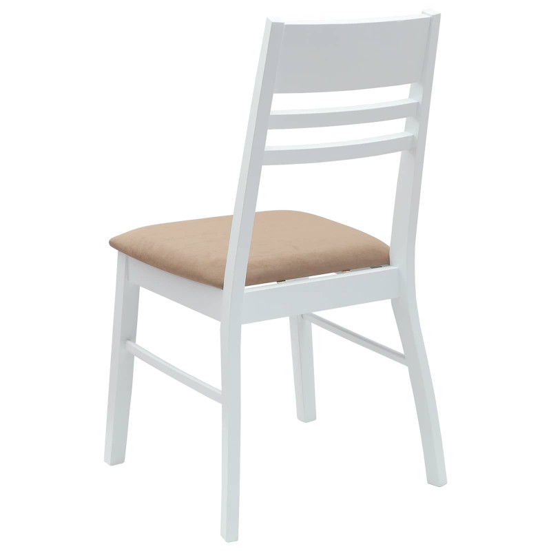 Krzesła jadalne 2 pcs Biały 43 x 54 x 89 cm Drewno Gumowe