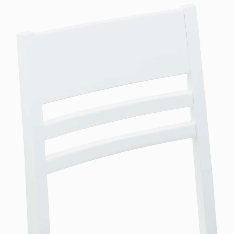Krzesła jadalne 2 pcs Biały 43 x 54 x 89 cm Drewno Gumowe