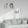 Półka ścienna z półką 2 pcs Biały marmur 80 x 9 x 3 cm