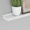 Półka ścienna z półką 2 pcs Biały marmur 80 x 9 x 3 cm