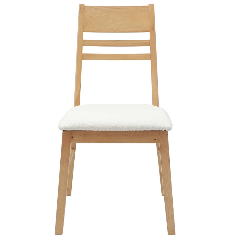 Krzesła jadalne 2 pcs Naturalny 43 x 54 x 89 cm Drewno Gumowe