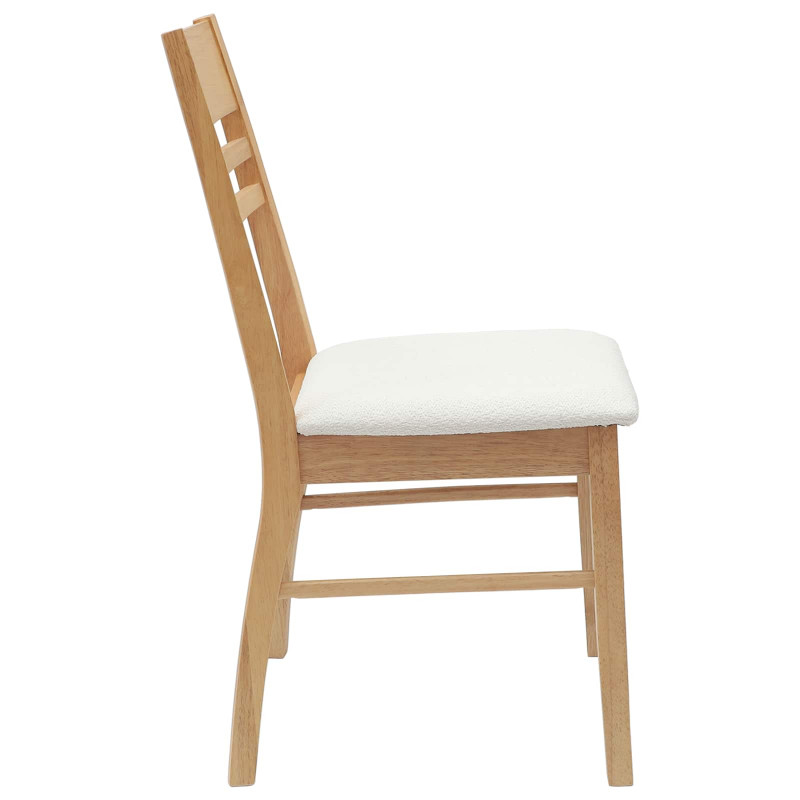 Krzesła jadalne 2 pcs Naturalny 43 x 54 x 89 cm Drewno Gumowe