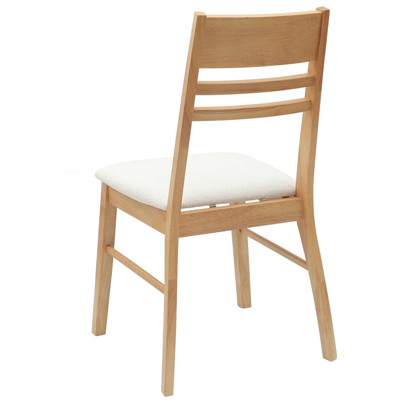 Krzesła jadalne 2 pcs Naturalny 43 x 54 x 89 cm Drewno Gumowe