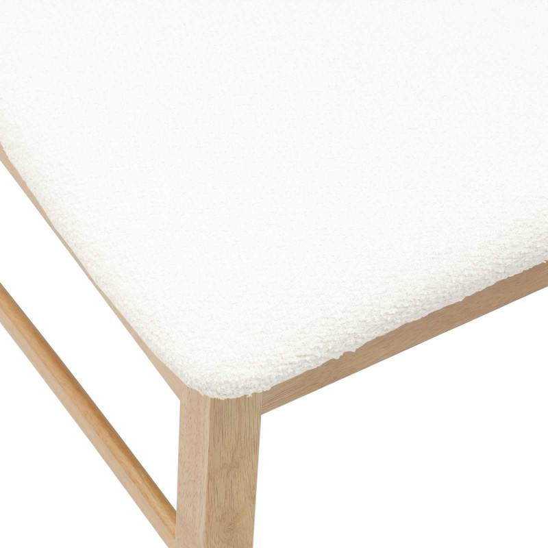 Krzesła jadalne 2 pcs Naturalny 43 x 54 x 89 cm Drewno Gumowe