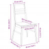 Krzesła jadalne 2 pcs Naturalny 43 x 54 x 89 cm Drewno Gumowe