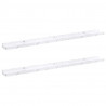 Półka ścienna z półką 2 pcs Biały marmur 100 x 9 x 3 cm