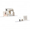 Półka ścienna z półką 2 pcs Biały marmur 100 x 9 x 3 cm