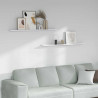Półka ścienna z półką 2 pcs Biały marmur 115 x 9 x 3 cm