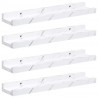Półka ścienna z półką 4 pcs Biały marmur 40 x 9 x 3 cm